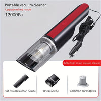 Wired Silver And Red Car Vacuum Cleaner Car With Strong Suction