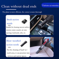 Wired Silver And Red Car Vacuum Cleaner Car With Strong Suction