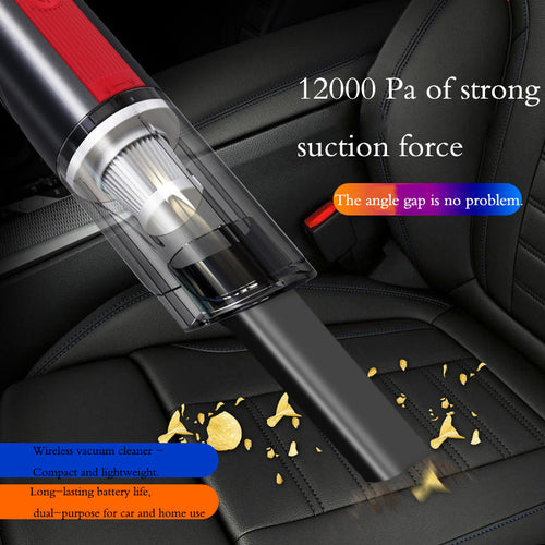 Wired Silver And Red Car Vacuum Cleaner Car With Strong Suction